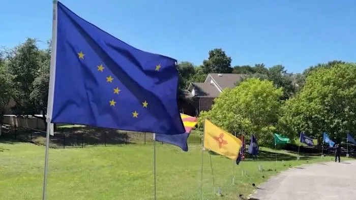 America250: Kerrville museum lines driveway with flags celebrating US history