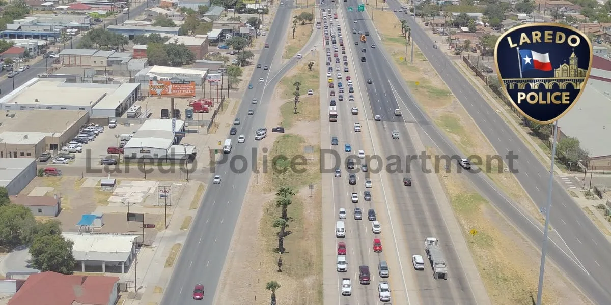 I-35 southbound lane closures in Laredo due to TxDOT construction
