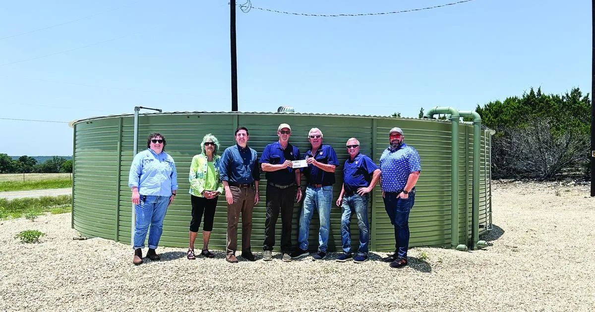 UGRA grant funds Hunt VFD rainwater harvesting tank