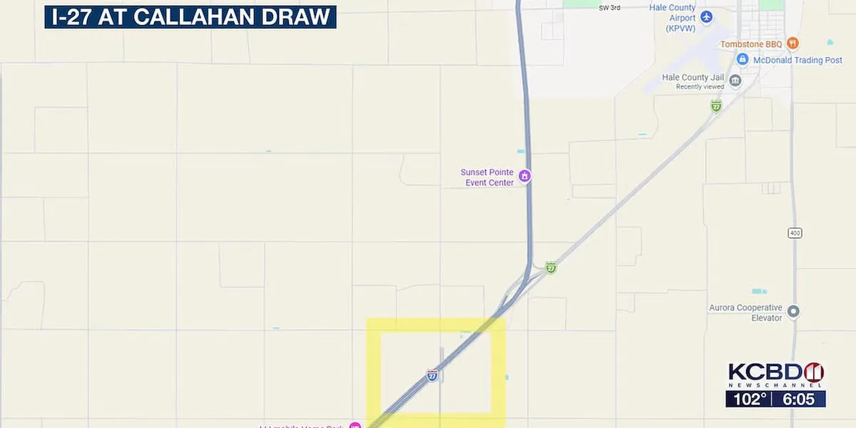 Bridge repairs to close I-27 lanes in Hale County