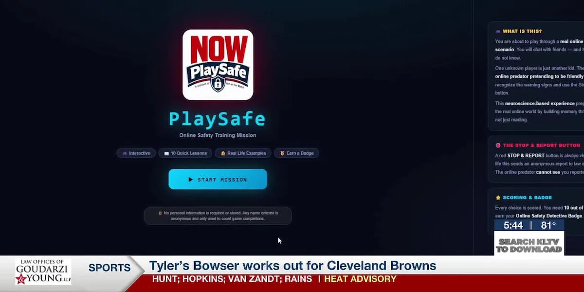'Now Playsafe': Texas nonprofit launches free interactive online safety game for kids