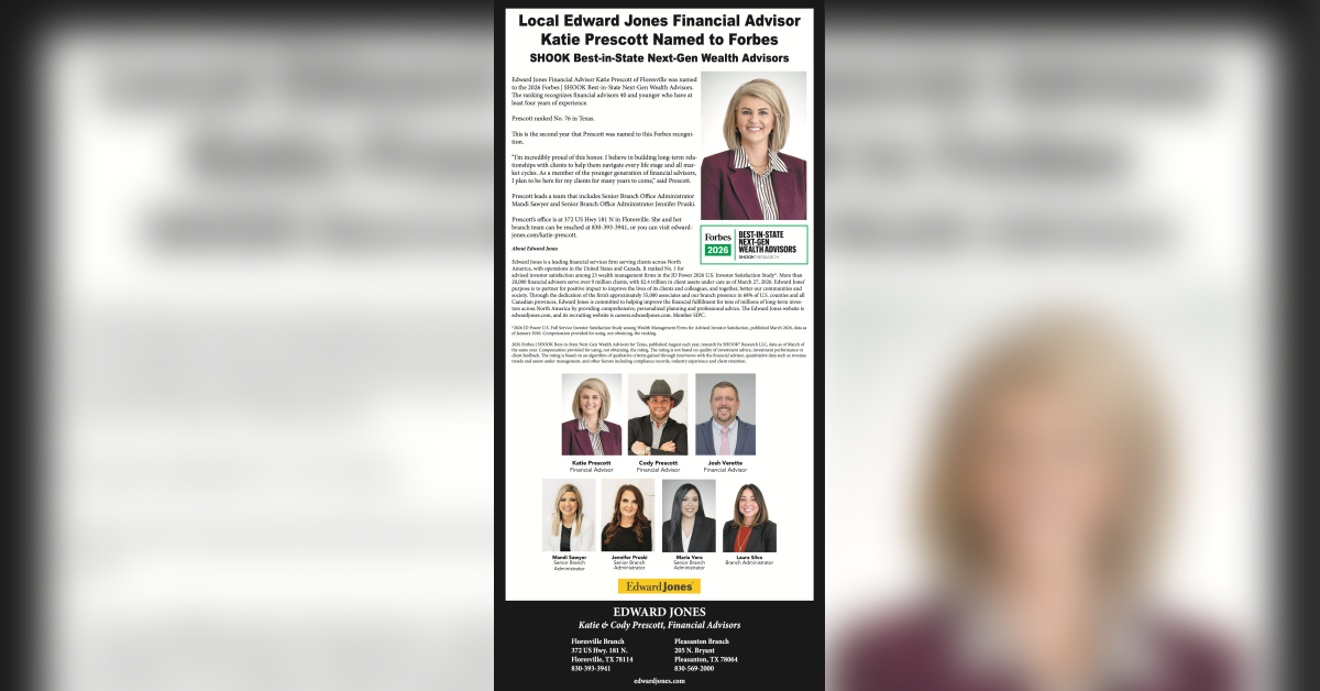Local Edward Jones Financial Advisor Katie Prescott Named to Forbes