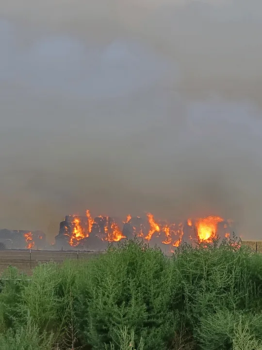 Fire near Hereford burning at Livestock Nutrition Center