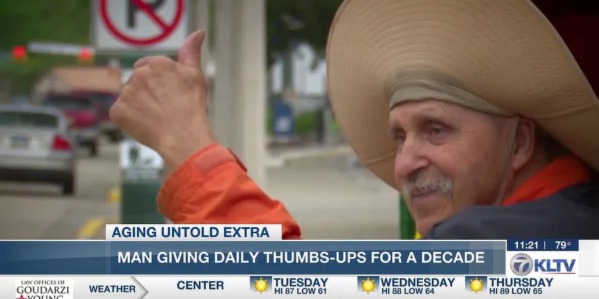 Aging Untold: Stroke survivor's daily thumbs-up greeting has powerful effect on neighbors