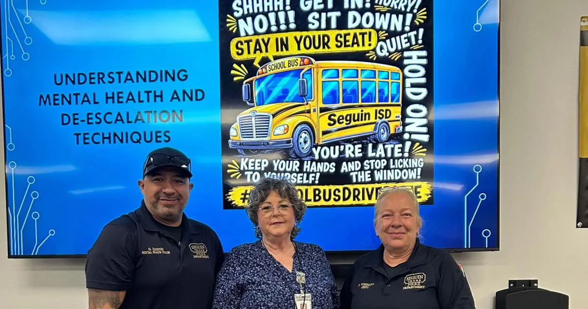 Seguin police partner with Seguin ISD to train bus drivers on mental health de-escalation