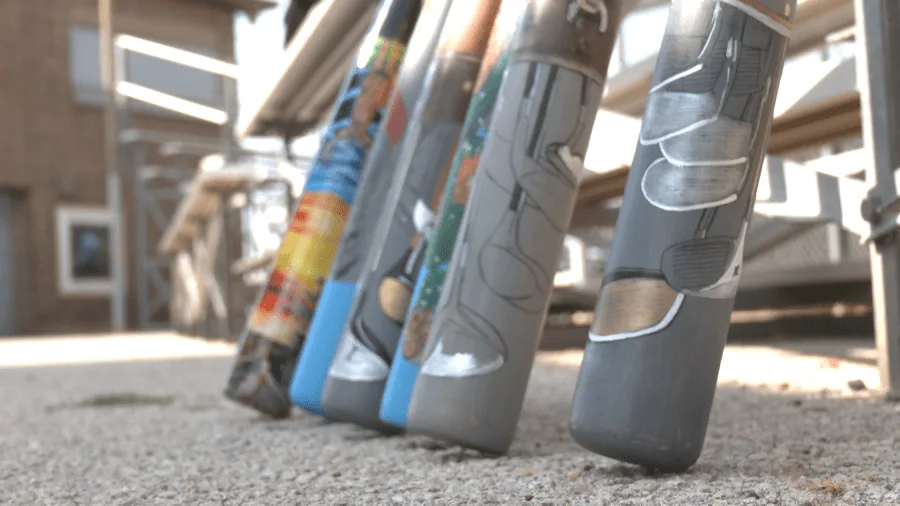 Abilene artist brings his artwork to the big leagues, one bat at a time