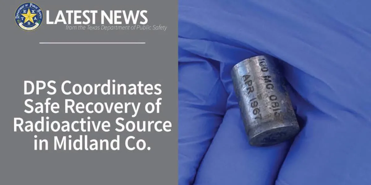 Routine patrol triggers radiation alarm, leading to multi-agency recovery in Midland County