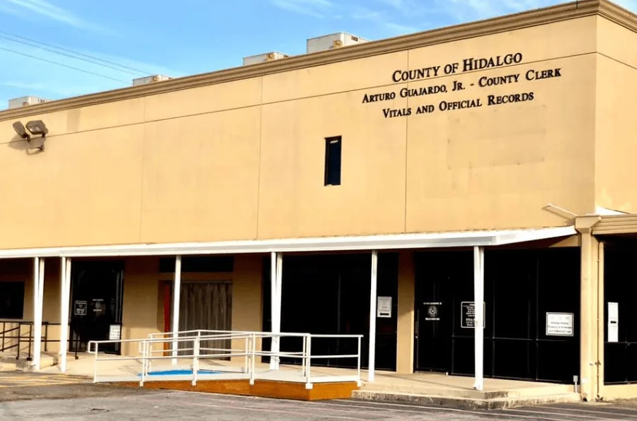 Hidalgo County Clerk's Office processing marriage licenses in Edinburg