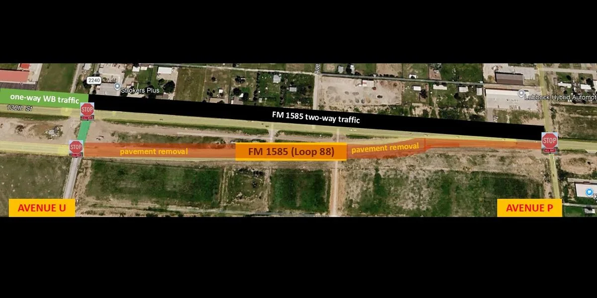 Avenues U & P changing to all-way stops as part of Loop 88 project