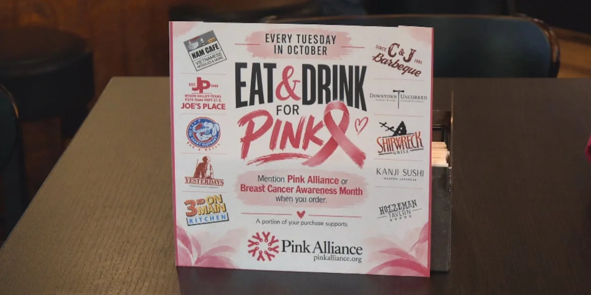 Local restaurants partner with Pink Alliance for Breast Cancer Awareness Month