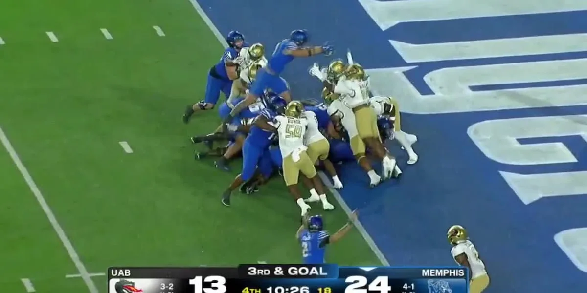 Timpson's Tipton scores rushing TD in Memphis win over UAB