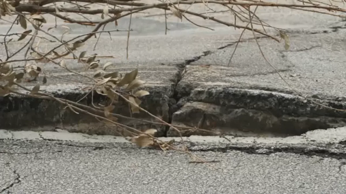 'That's not safe': Road buckles on Chimney Rock, sparks concerns from nearby businesses