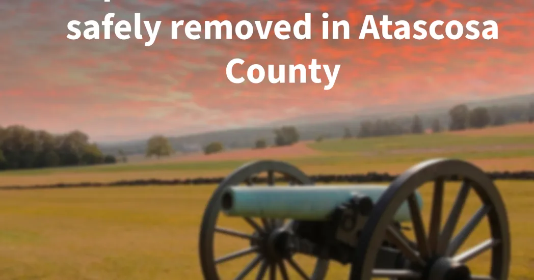 Suspected Civil War ordnance safely removed in Atascosa County