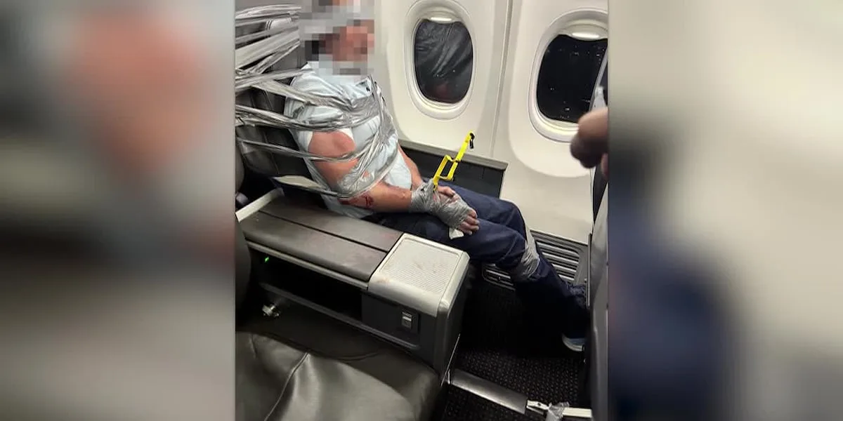 Man duct-taped, arrested following flight disturbance fired from real estate job
