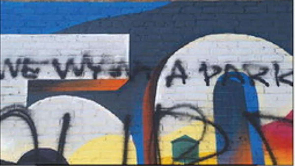 Potter's Alley mural defaced, under investigation City birthday artwork hit by vandalism