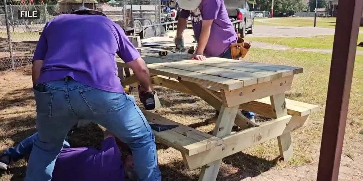 Church group builds playground for Family Crisis Center transitional housing