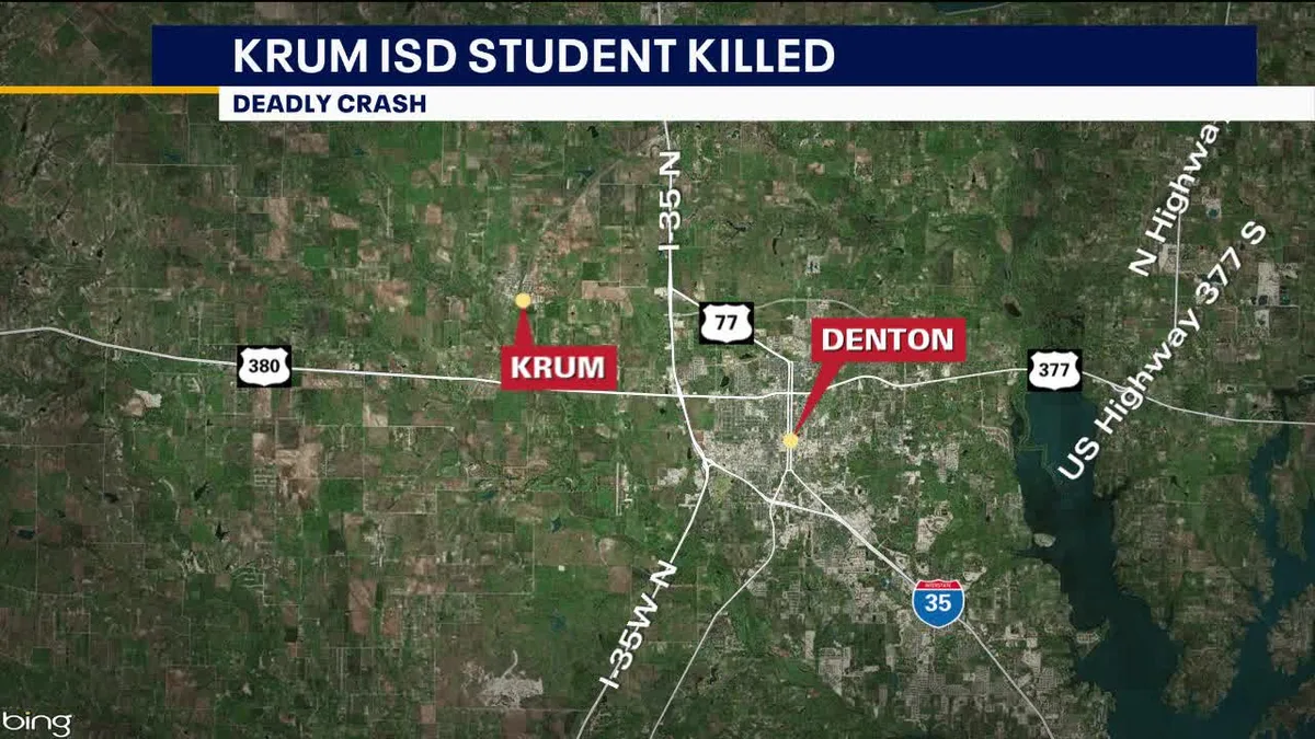 1 Krum ISD student killed, 2 others hurt in crash