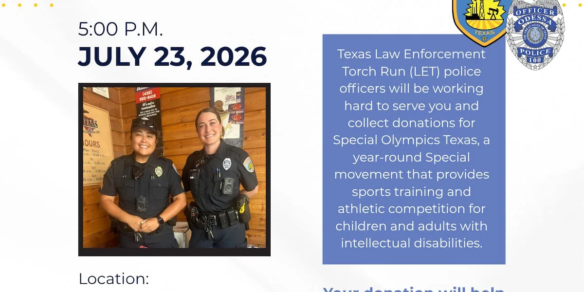 Odessa police to serve at Texas Roadhouse fundraiser benefiting Special Olympics Texas