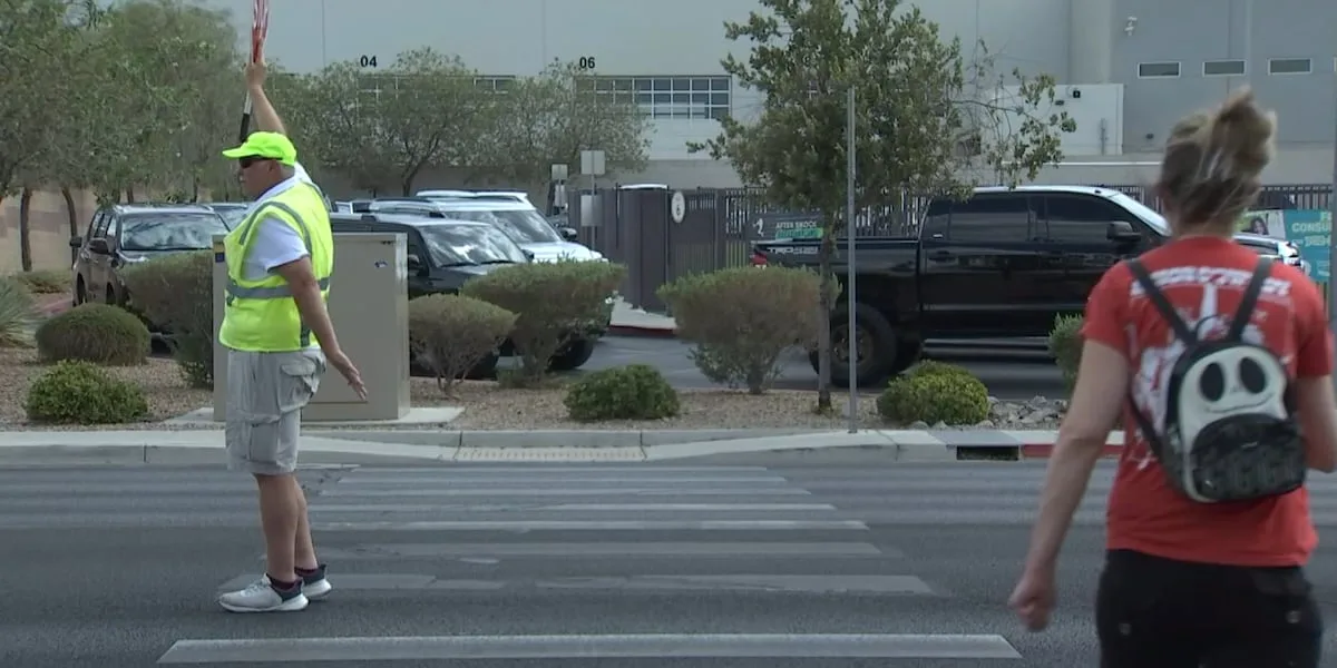 'You're a hero!' Crossing guard shields mother, 2 kids from car speeding toward school crosswalk
