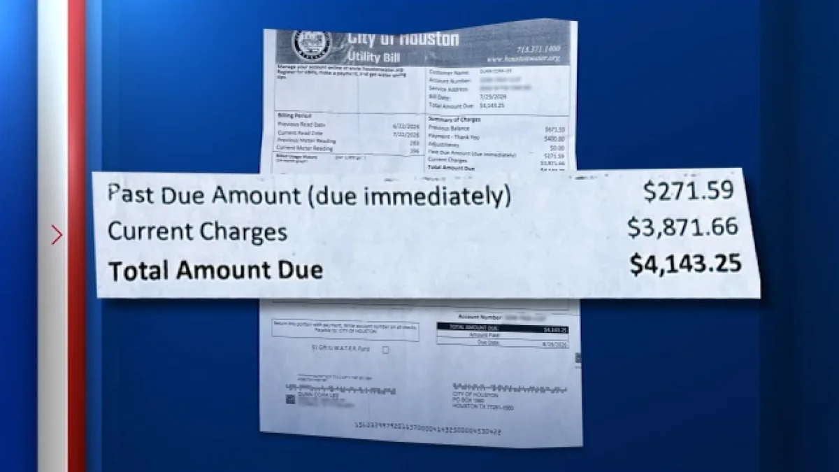 'Outrageous': ABC13 viewer says she received $4,100 water bill from City of Houston